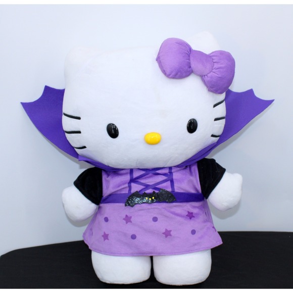 Sanrio Other - Sanrio Hello Kitty Halloween Vampire Bat Plush Purple Dress Gemmy 2024